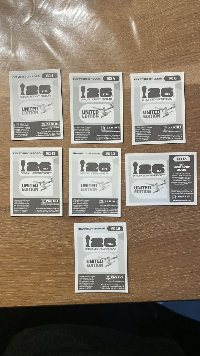 Panini Carte collezionabili: Panini Sticker WM - IRQ 7 Stickers – Nuovo (secondo la descrizione) da Adliswil venduto da didoli 1