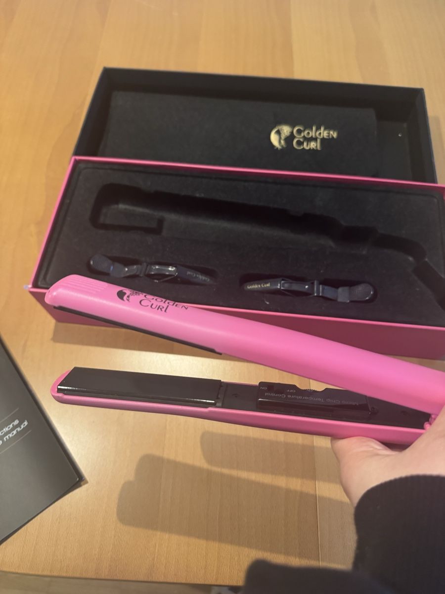 Lockenstäbe & Haarglätter: Golden Curl Glätteisen in Rosa – Gebraucht aus Olten von bir_k96n 3