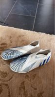 Adidas Predator Edge+ Soccer Shoes, White and Blue, Like New