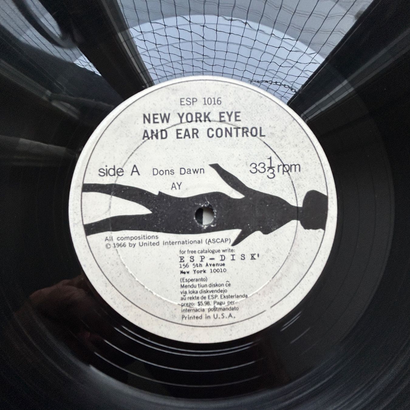 Dischi in vinile: Albert Ayler    New York Eye and Ear Control ESP LP – Usato da Lausanne venduto da Pask1 2