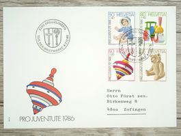 TR07 Enveloppe + Timbre Suisse 1986