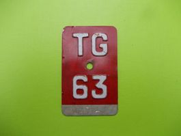 Velonummer / Fahrradnummer TG 63