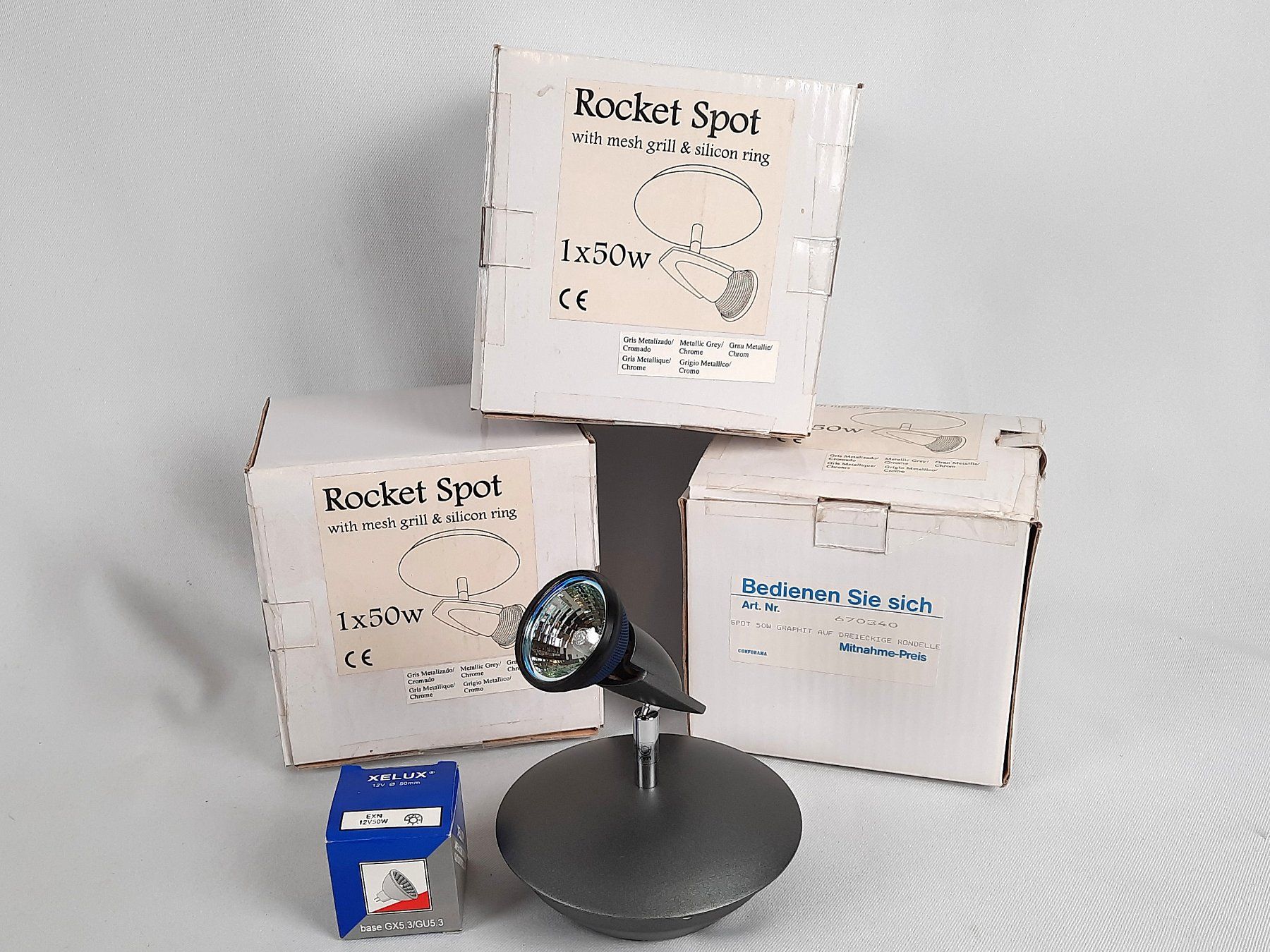 Lampen: 3er-Set Halogen-Spots "Rocket Spot" 50W – Graphit – Gebraucht aus Beinwil am See von Restwert_Beinwil 1