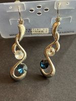 💎 Magnifique boucles d'oreilles. Pierres Swarovski bleues