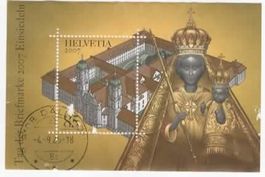 Kloster Einsiedeln, schwarze Madonna 2007 mit Umrandung   (5