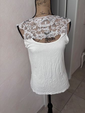 Spitzen Shirt offwhite one Size