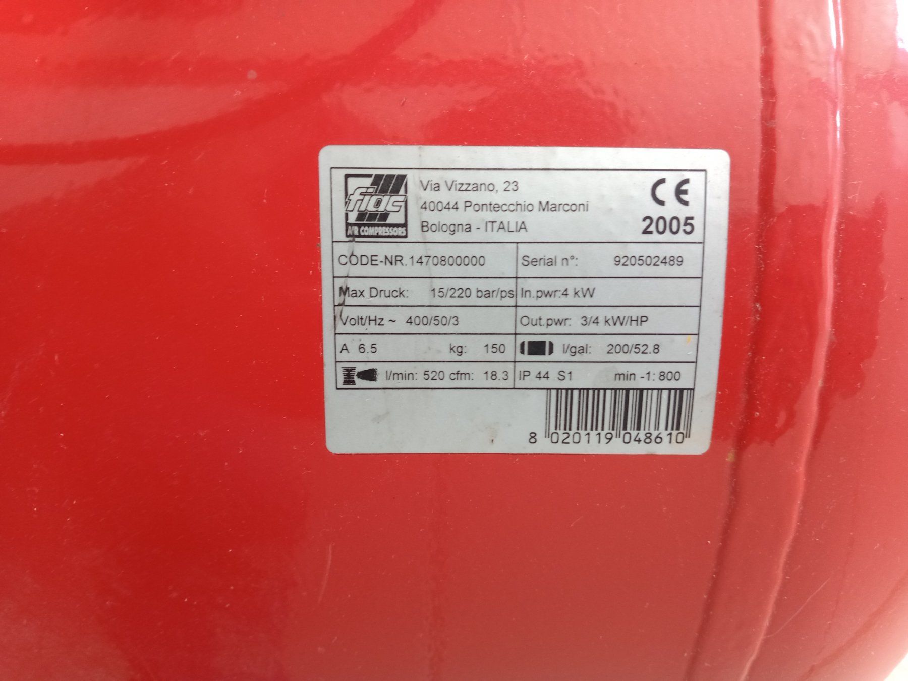 Kompressoren: 400Volt Pressluftkompressor 100Liter, 15Bar – Gebraucht aus Hittnau von inf_xt2h 4