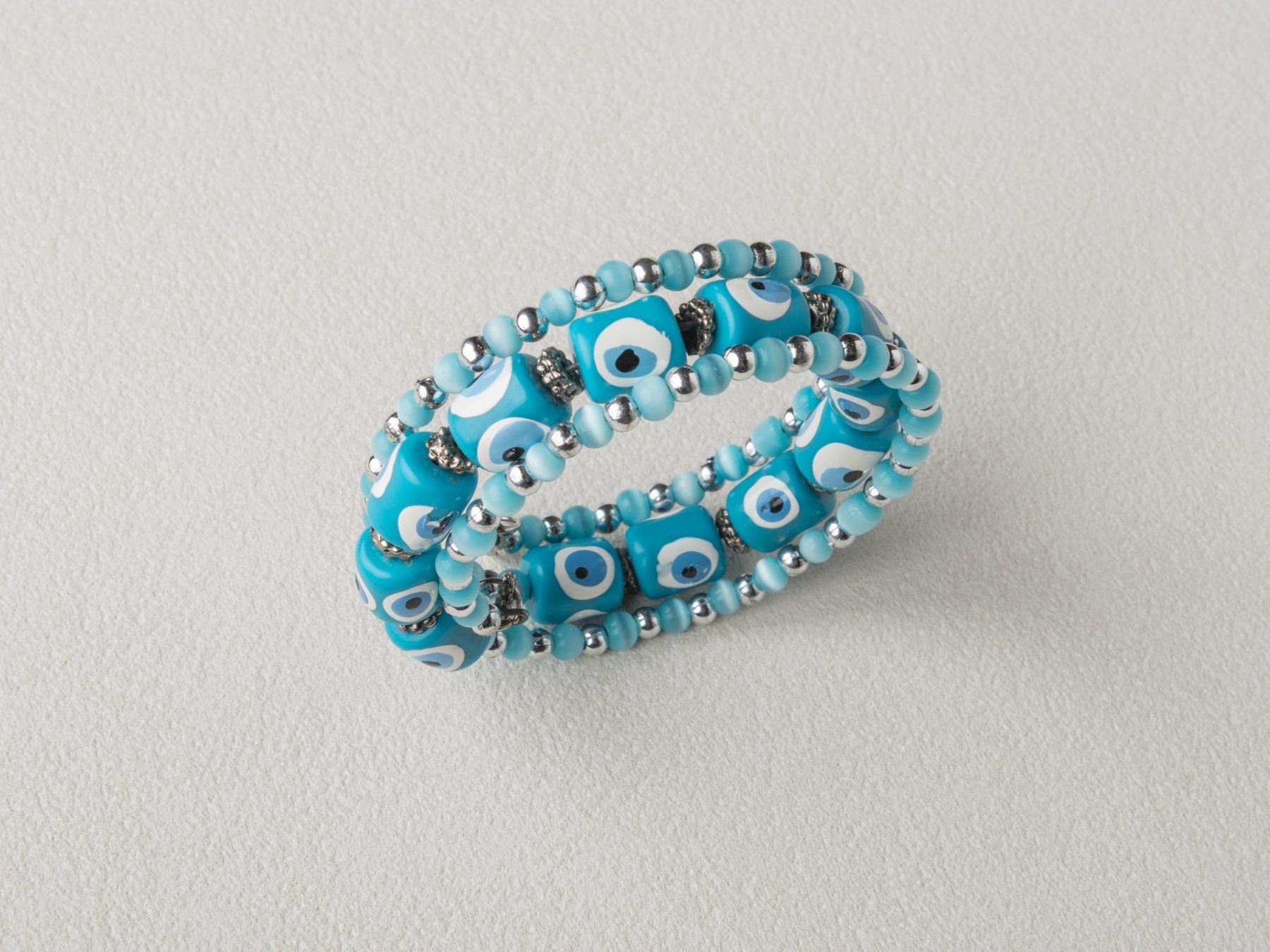 Bracciali & Braccialetti: Armreif Nazar Evil Eye, blau & Silberfarben – Usato da Ziefen venduto da sin_2chk 2