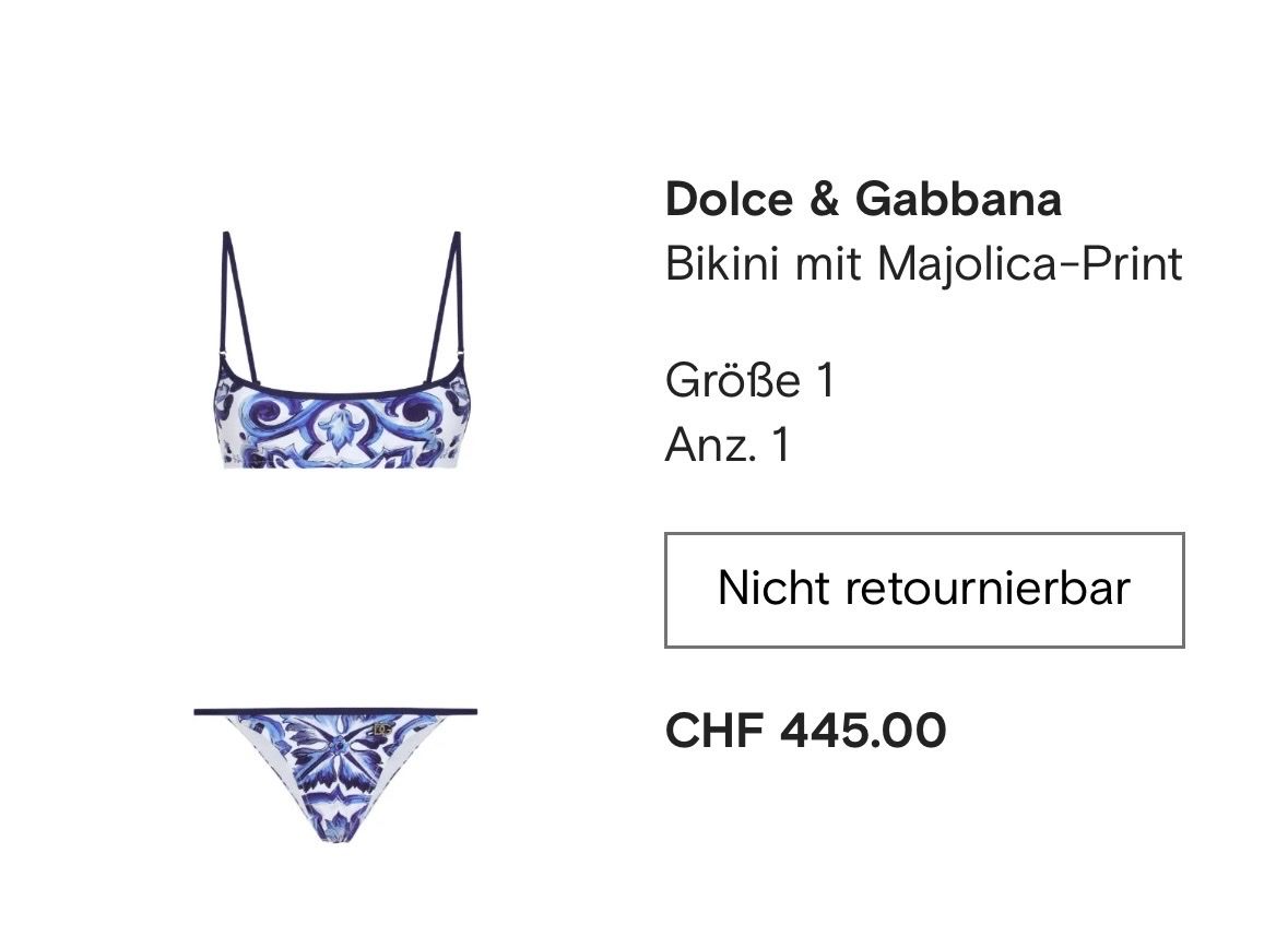 Dolce & Gabbana Costumi da bagno & Bikini: Dolce & Gabanna Bikini – Usato da Reinach AG venduto da MineD