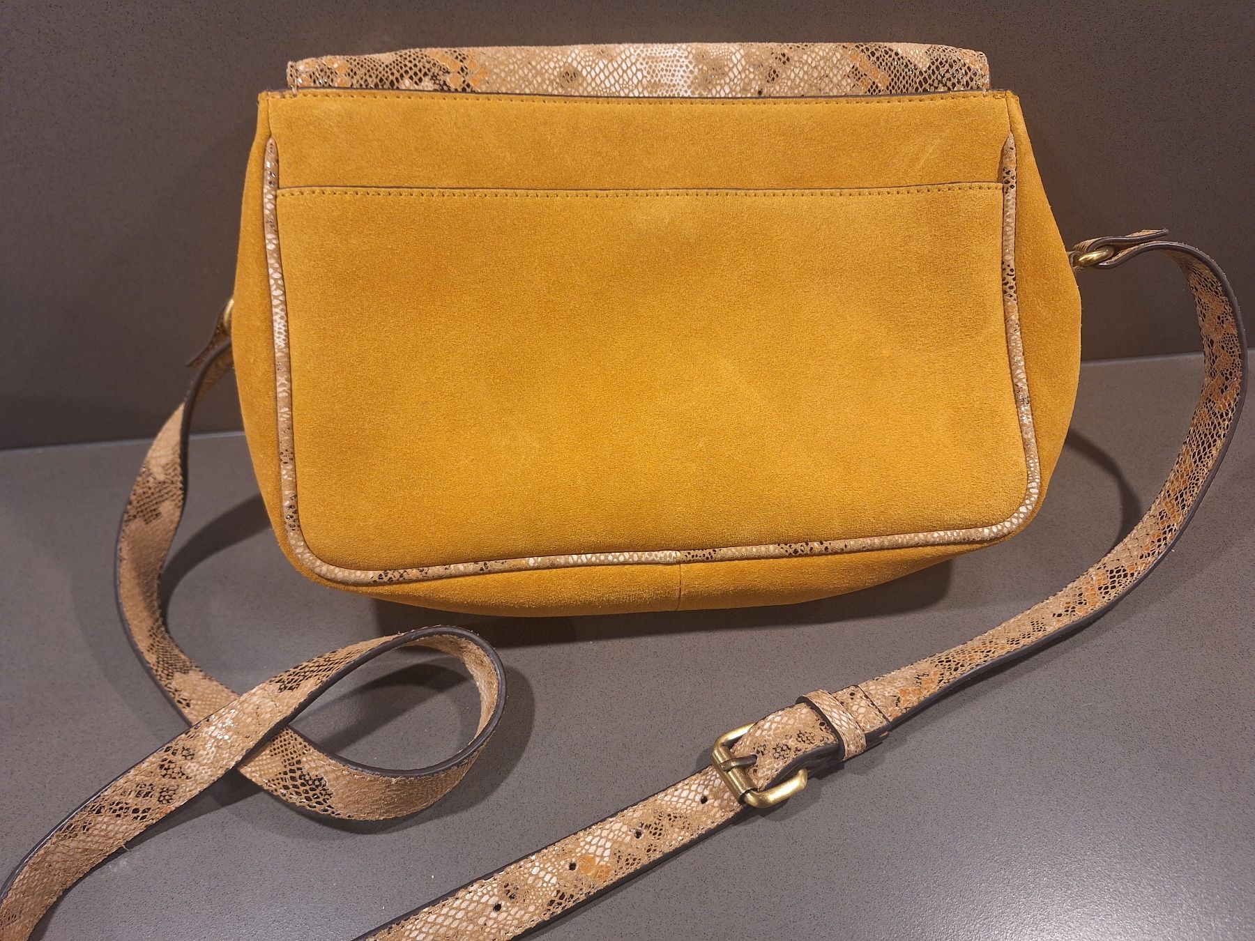 Sessun Borse da donna: Sessùn Leder Handtasche Gelb/Python-Look – NEU – Nuovo e nell'imballaggio originale da Zürich venduto da Susan1510 4