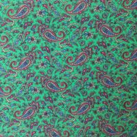 Stoff Seide 100% Pierre Cardin 2.0x1.4m Smaragd Paisley