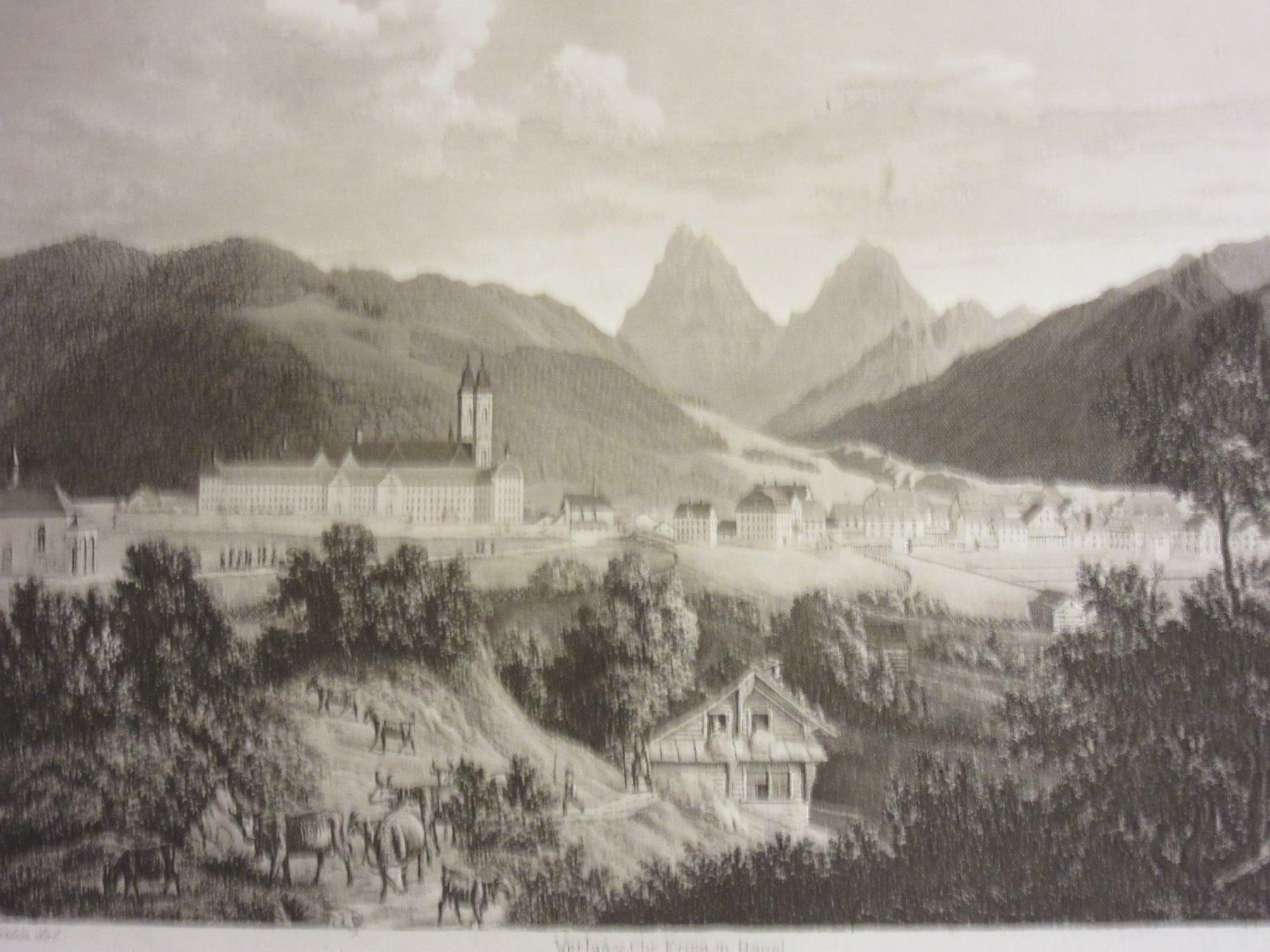 Incisioni: EINSIEDELN   STAHLSTICH – Usato da Gersau venduto da grafik-kunst