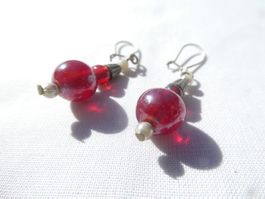 Vintage Ohrhänger, Glaskugeln, Modeschmuck