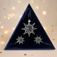 Swarovski Stern Ornament 3er Set 2009 Original Box