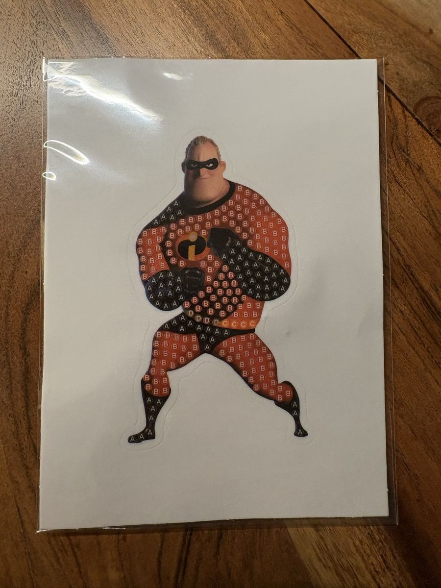 Disney Carte collezionabili: Disney 100 Crystal Art Sticker - Bob Parr – Nuovo e nell'imballaggio originale da Volketswil venduto da Alexa_Rahel