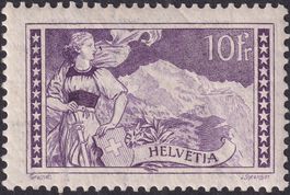 1914, 10Fr Jungfrau (Nr.131) ungestempelt, Kat: 300.-+