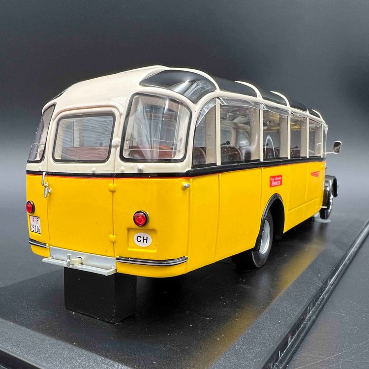IXO 1:43 Saurer L4C Postbus PTT Schweiz 1959 – Für Hachette, NEU In OVP, Gelb