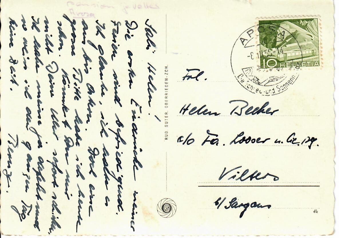 Ansichtskarten: Inner Arosa – Gebraucht aus Hochdorf von Ziegel-16 1