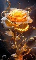 Diamond Painting Goldene Rose-44-Leucht-825