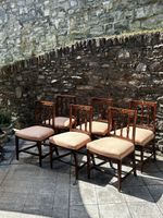 UPDATE! Antike englische Stühle/Esstühle, Intarsien (6 Stk)