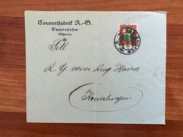 1912  PJ auf Brief   (G2300)
