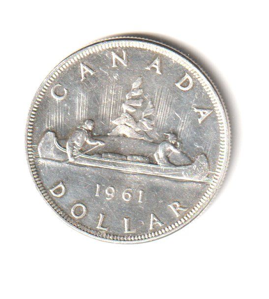 Tutti le monete: Canada Dollar 1961 Silber – Usato da Minusio venduto da Mer66 1