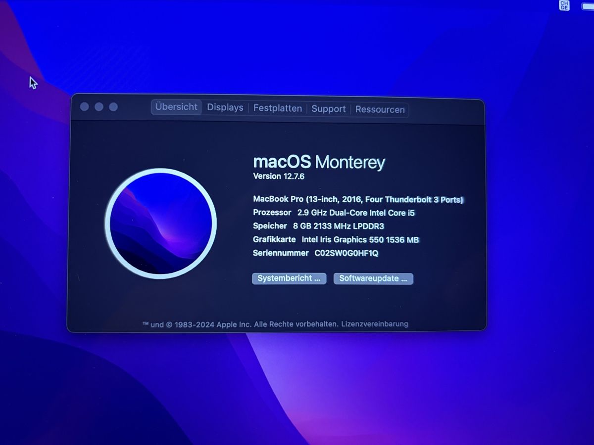 Apple Notebook: MacBook Pro 13 - 2016 – Usato da Basel venduto da Brunner.T 2