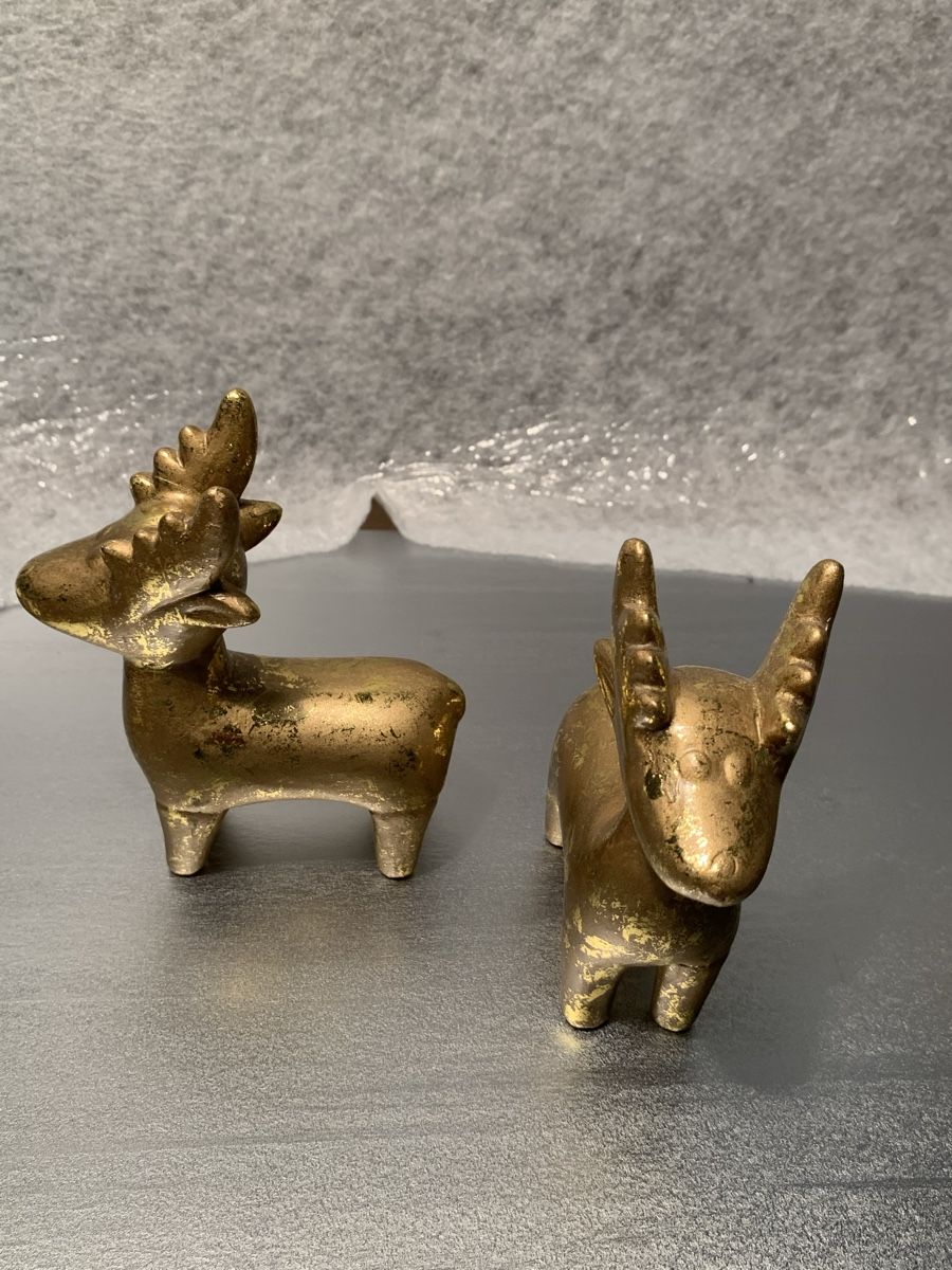 Tutte le decorazioni: 4 Stück Goldene Dekofigur Hirsch – Nuovo (secondo la descrizione) da Erlenbach ZH venduto da Ritschly 3
