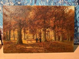 Original Oil Painting - Autumn Forest Scene - Signed Art