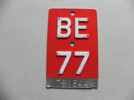 Velonummer Velo Rad BE 77 Bern 1977 Nummer Bike Geschenk
