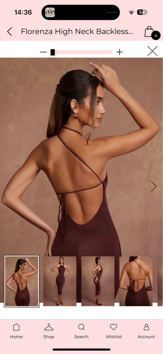Vestiti: High Neck Backless Midaxi Dress in Brown – Nuovo e nell'imballaggio originale da Marly venduto da Cici_closet 4
