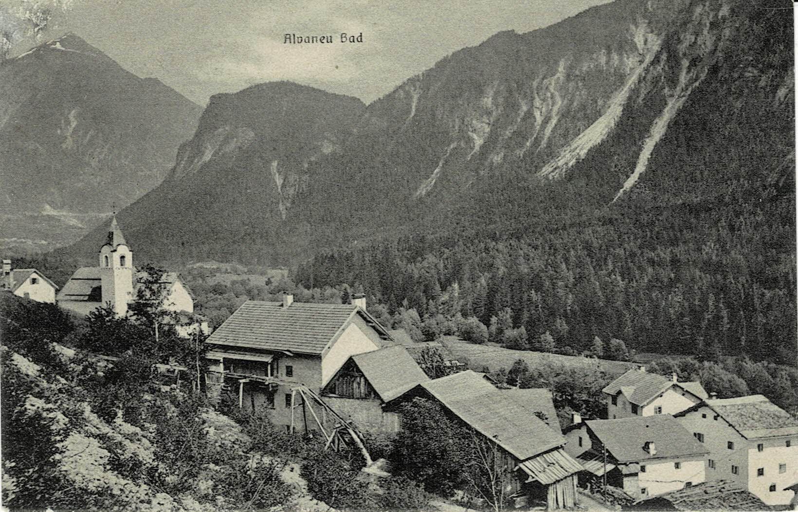 Cartoline postali: ALVENEU-BAD GR beschr. ca 1920! – Usato da Hergiswil NW venduto da Kartenfrau