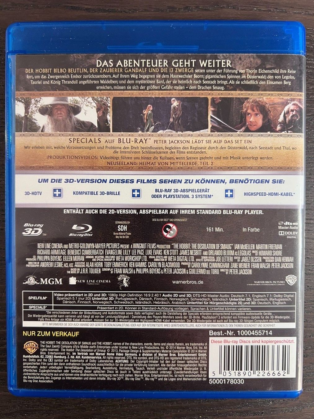 Alle DVDs: Der Hobbit - Smaugs Einöde 3D – Gebraucht aus Zürich von Blu-ray_ZH 1