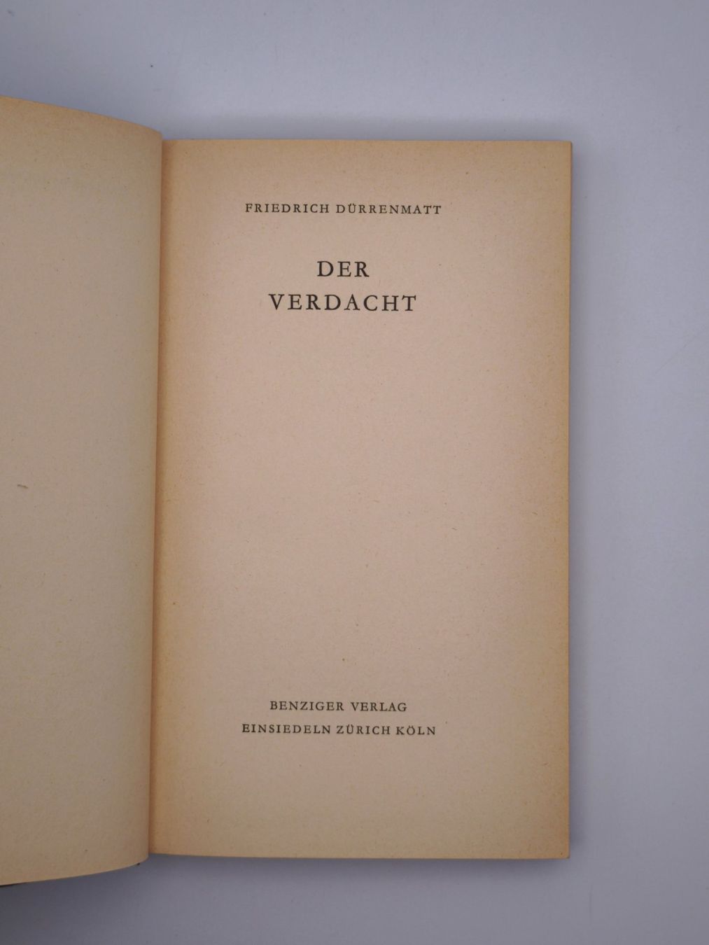 Bücher: FRIEDRICH DÜRRENMATT - DER VERDACHT - EA – Gebraucht aus Goldach von Gaip 2