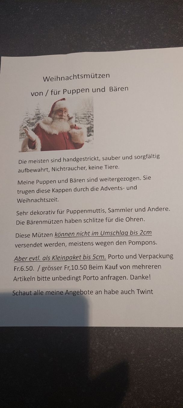 Alle Dekorationen: Weihnachts -Advent Puppen -Deko  – Neu (gemäss Beschreibung) aus Muri AG von nindo1 9