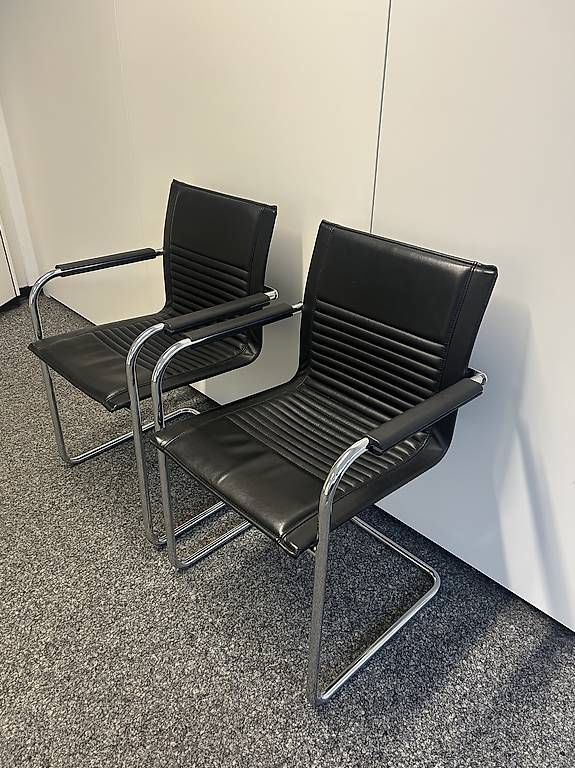 Stühle: 2 Leder Freischwinger – Gebraucht aus Zürich von gstabi