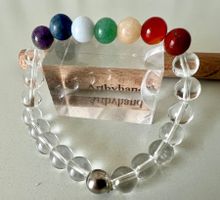 Chakra Bergkristall Armband Jade Amethyst Karneol Silber