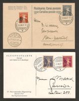 4 CH Flugpost Karten ab 1927
