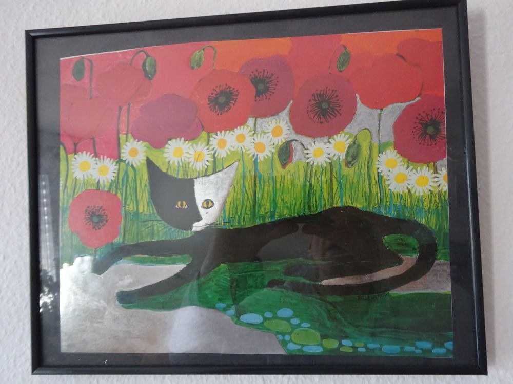 ***KATZE Mit MOHNBLUMEN*** ROSINA WACHTMEISTER | Kaufen Auf Ricardo