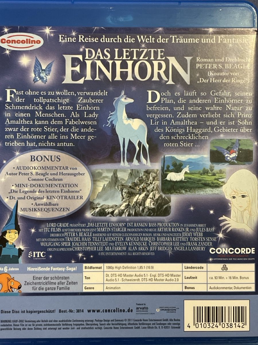 Tutti i DVDs: Das letzte Einhorn (1982) – Nuovo (secondo la descrizione) da Waldenburg venduto da Gonzo8 1