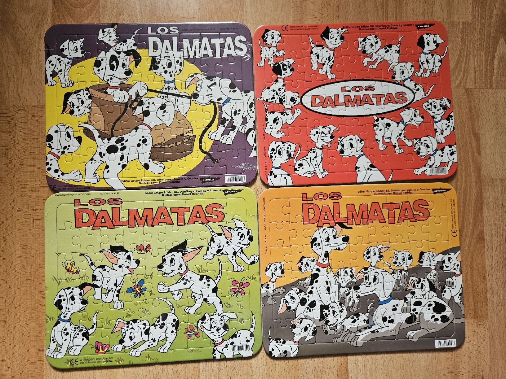 Puzzle: 101 Dalmatiner Puzzle Sammlung, 4 Stk, Los Dalmatas – Usato da Ebikon venduto da SecondChance_byM