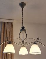Deckenlampenschirm mit 3 Armen, Metall grau