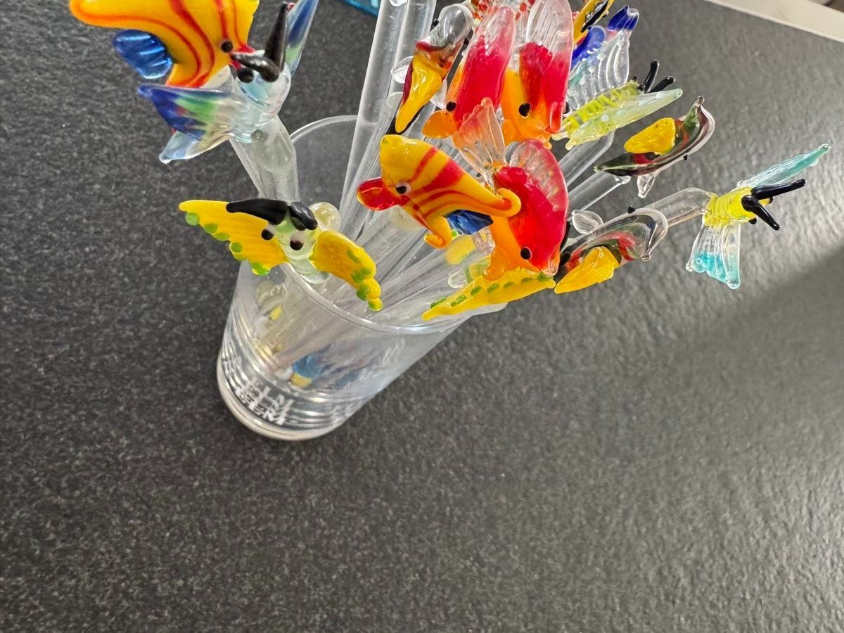 Tutte le decorazioni: 16 Swizzle Sticks aus Glas – Nuovo (secondo la descrizione) da Greifensee venduto da Snowtime 2