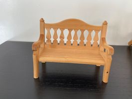 Bank Holz Bodo Hennig für Puppenhaus 1:12