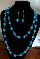 Ensemble de bijoux (kette) en turquoise style boho / vintage