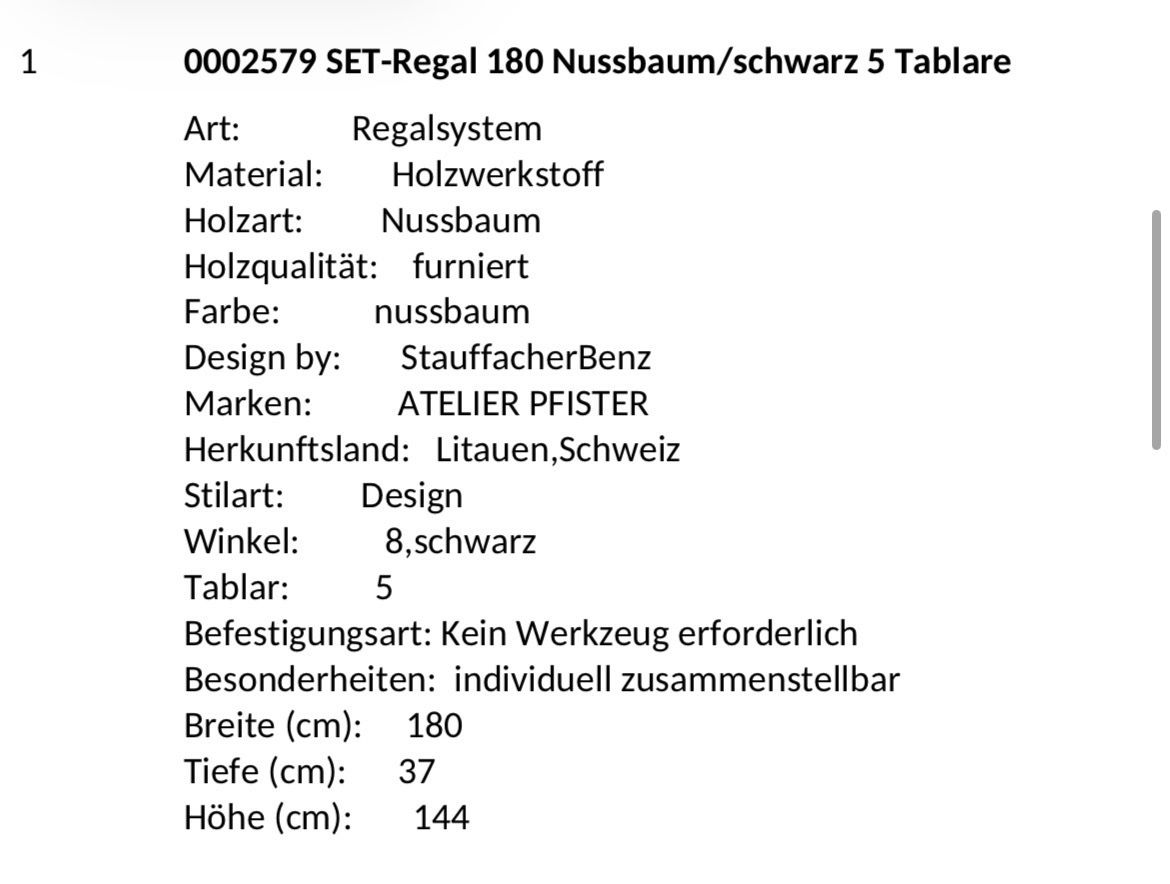 Pfister Étagères: Regalsystem Küsnacht von Pfister – D'occasion à Ostermundigen par Andre1210 4