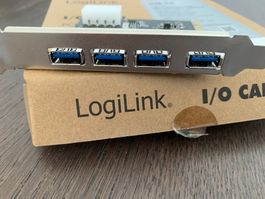 LogiLink PC0057A, 4-Port USB 3.0 PCIe-Karte