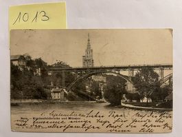 alte Ansichtskarte Bern Kirchenfeldbrücke u. Münster, 1900