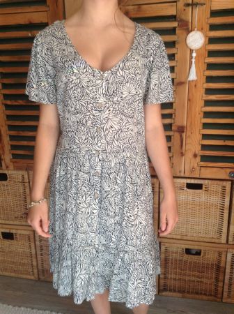 Tolles RAGWEAR Dress Kleid zum knöpfen mit Muster