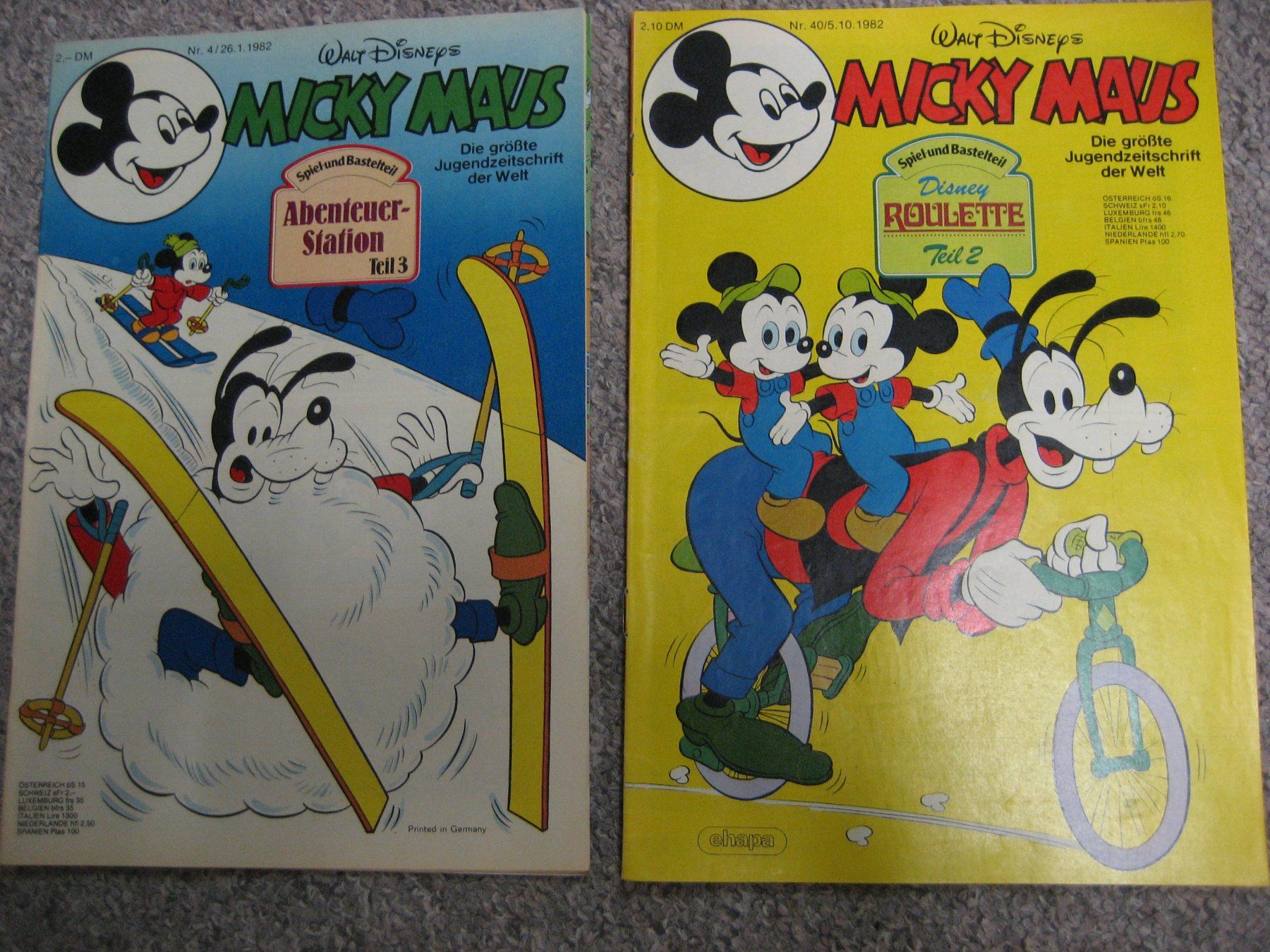 BD: Micky Maus 1982/ 4 + 40 mit Beilagen – D'occasion à Bottighofen par Spiderman61